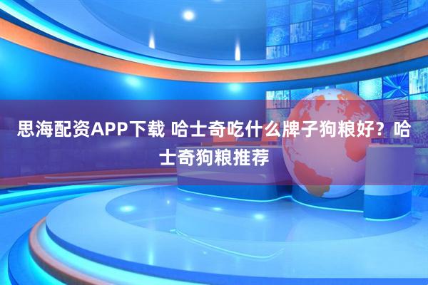 思海配资APP下载 哈士奇吃什么牌子狗粮好？哈士奇狗粮推荐