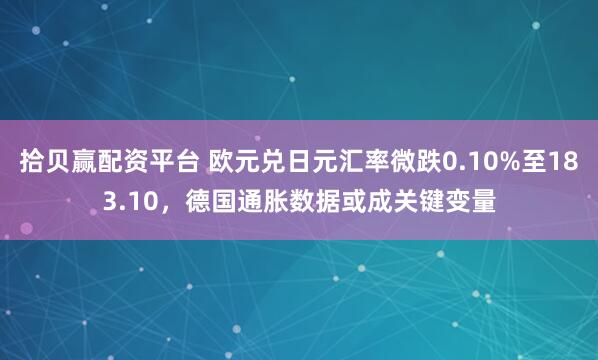 拾贝赢配资平台 欧元兑日元汇率微跌0.10%至183.10,德国通胀数据或成关键变量